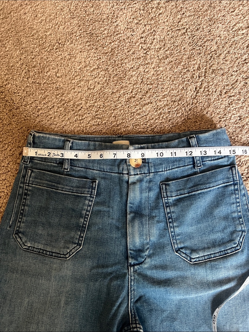 Maeve High-Rise Wide Leg Jeans in Medium Blue Wash - Picture 6 of 8